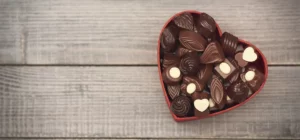 heart-shaped box of chocolates